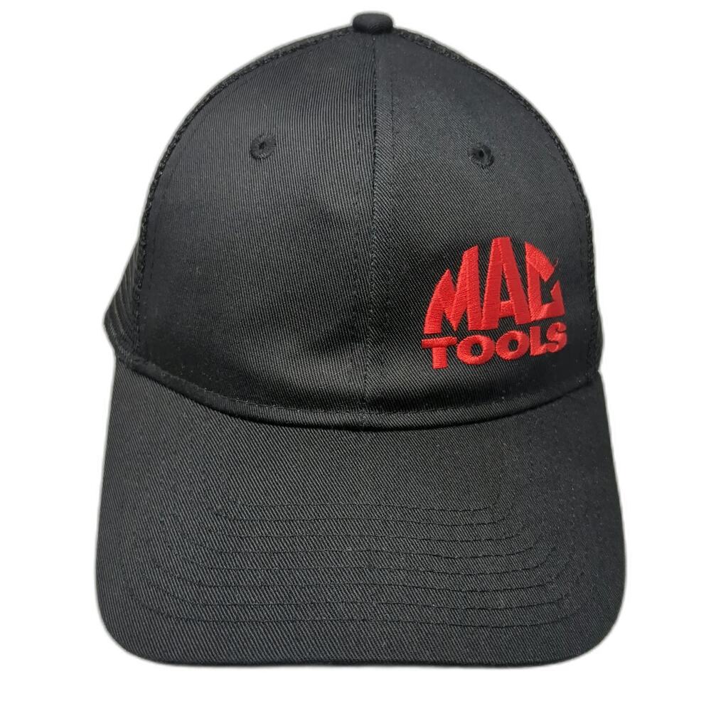 Mac Tools Trucker Hat Black One Size Snapback Mesh Back Embroidered Logo Work